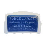 Advertising plate in earthenware