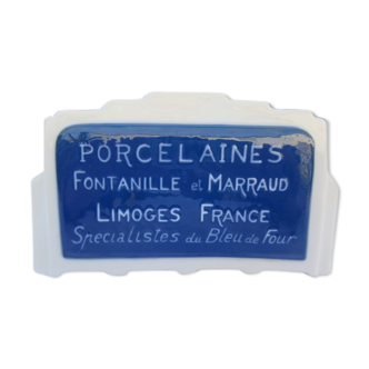 Advertising plate in earthenware