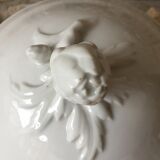 Ancient white porcelain soup tureen