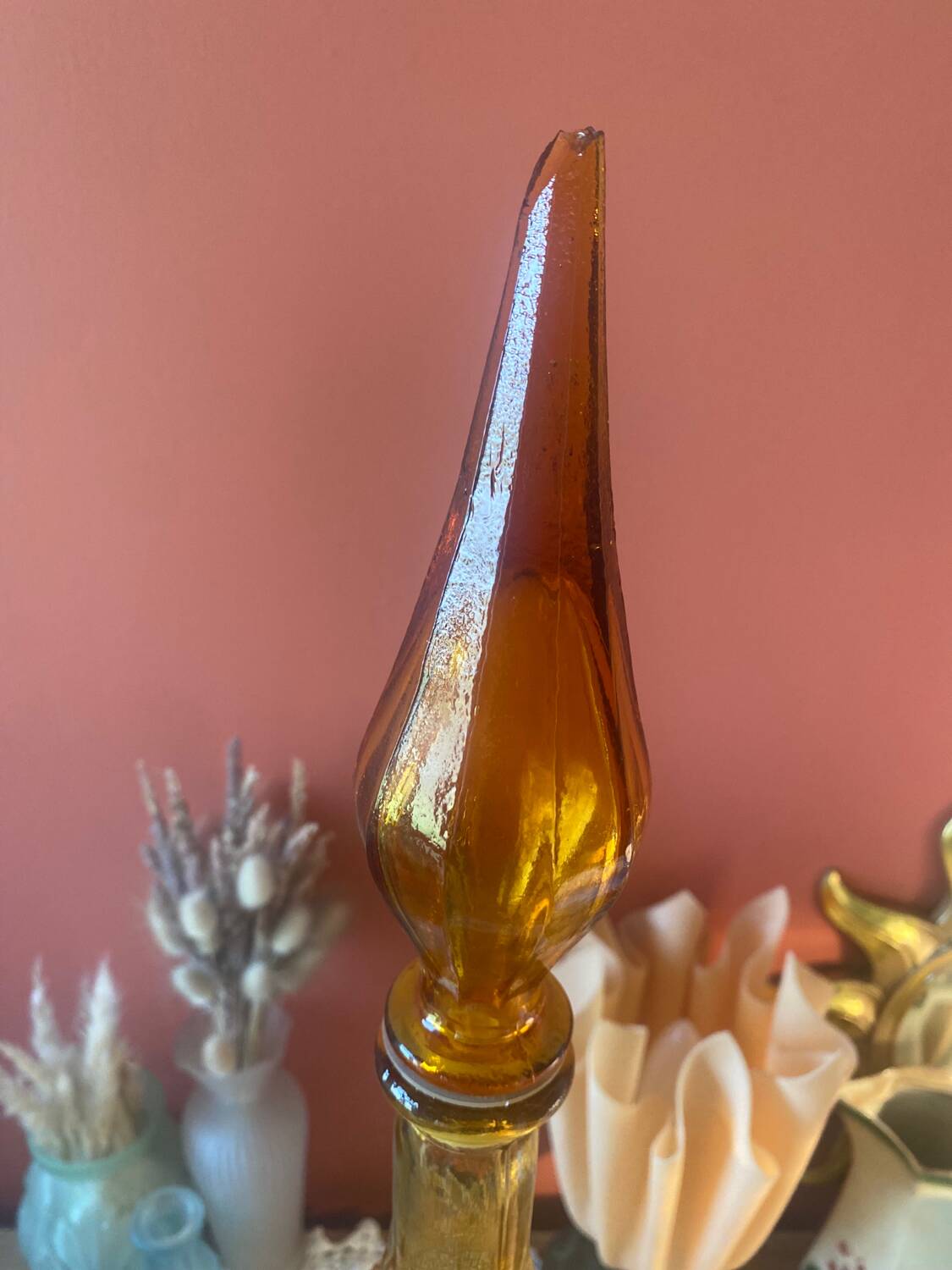 Large amber bottle