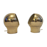 Pair of chrome wall lamps "Hemi", Sweden 1970