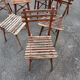 Set of 8 guinguette chairs 1920