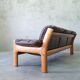 Mid-Century Teak and Leather 3-Seater Sofa from Ekornes, 1970s