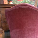 Pink velvet toad chair