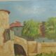 Peinture à l'huile sur bois de R Accaries
