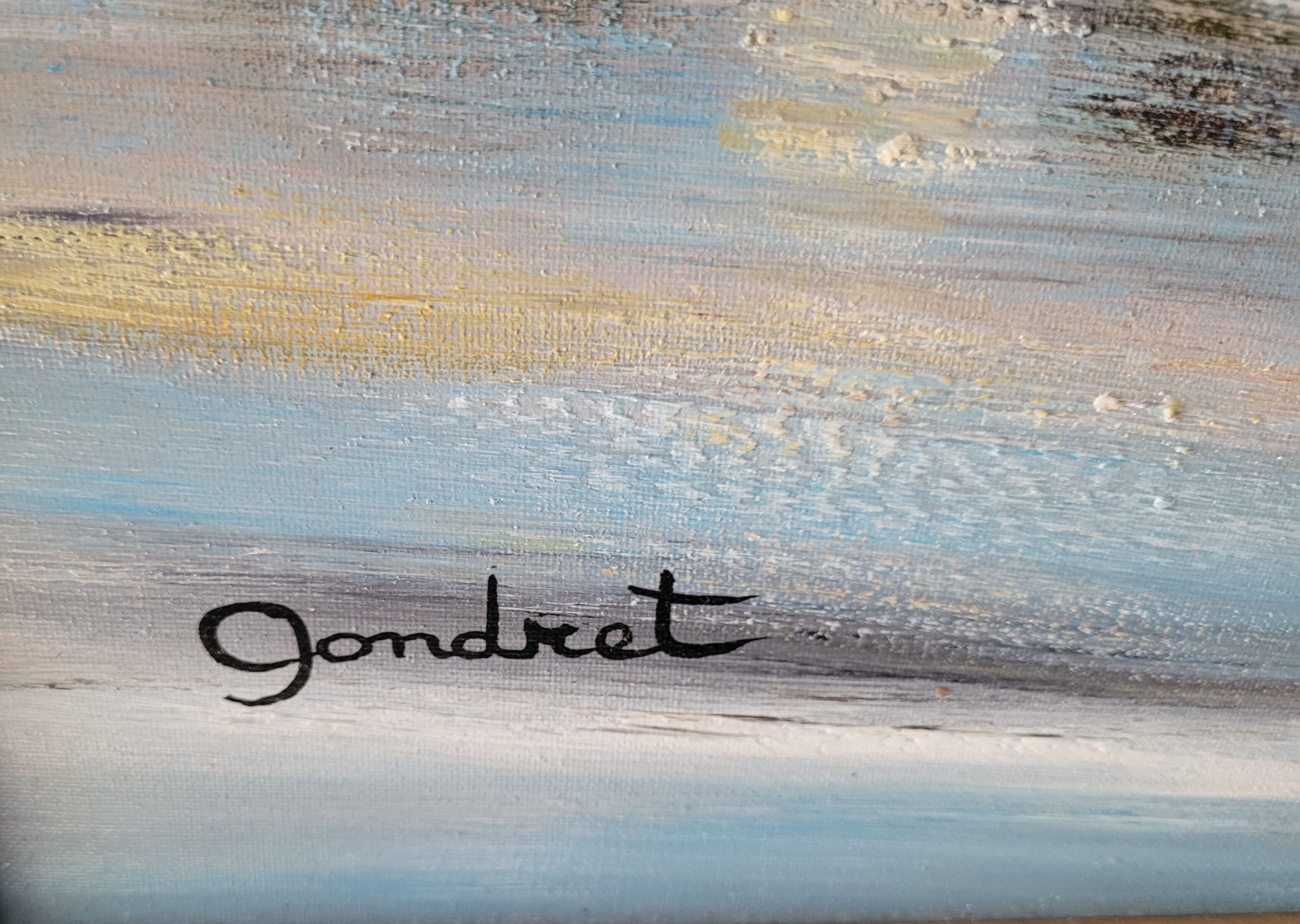 Painting Lucien Gondret 1941, Brittany Morbihan