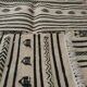 Kilim berbère blanc et noir fait à la main 100X150cm