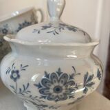 Service thé « Fleurs bleues » porcelaine Allemande