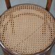 Set of 4 vintage bistro chairs Jacob & Josef Kohn Wien with a wicker seat