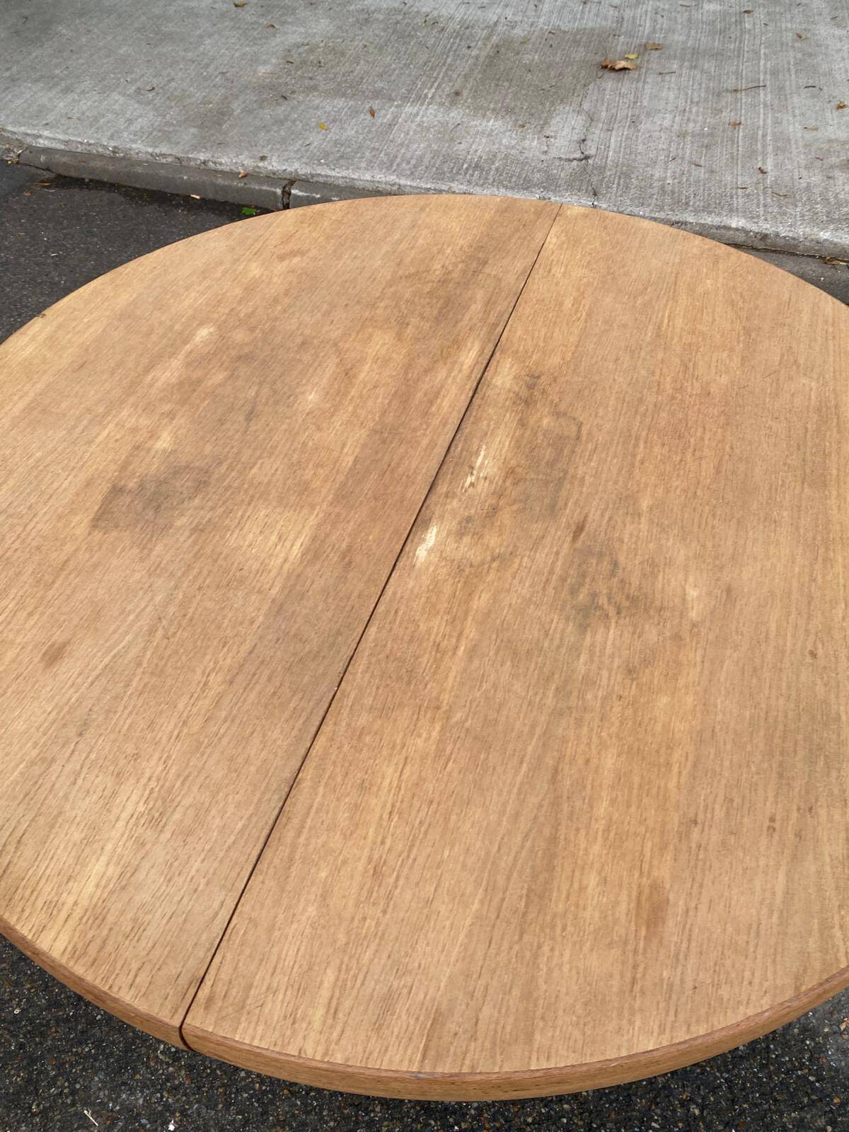 Authentic Scandinavian dining table BAUMANN stripped in teak 1960