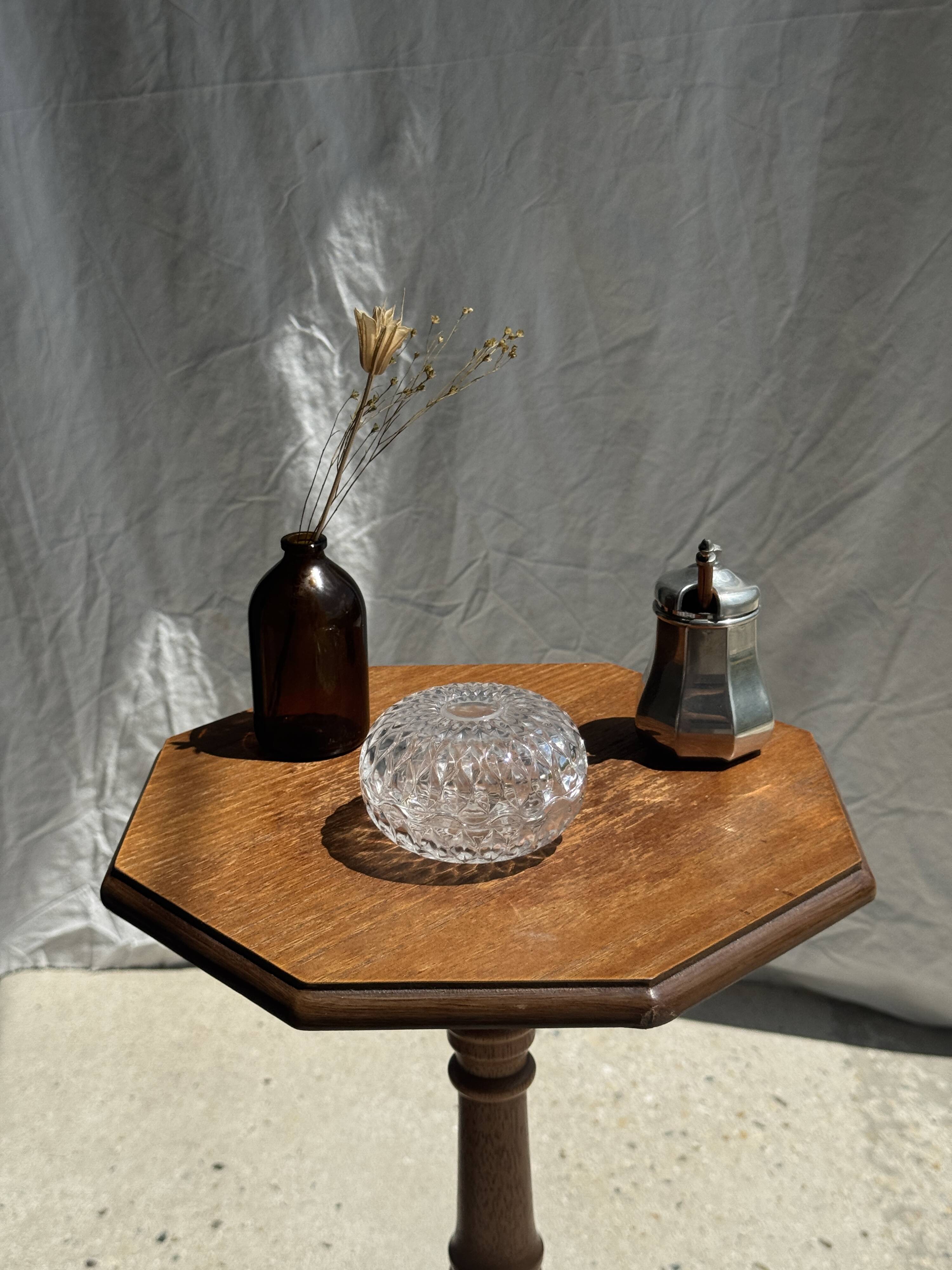 Small glass candy box Cristal d'Arques France