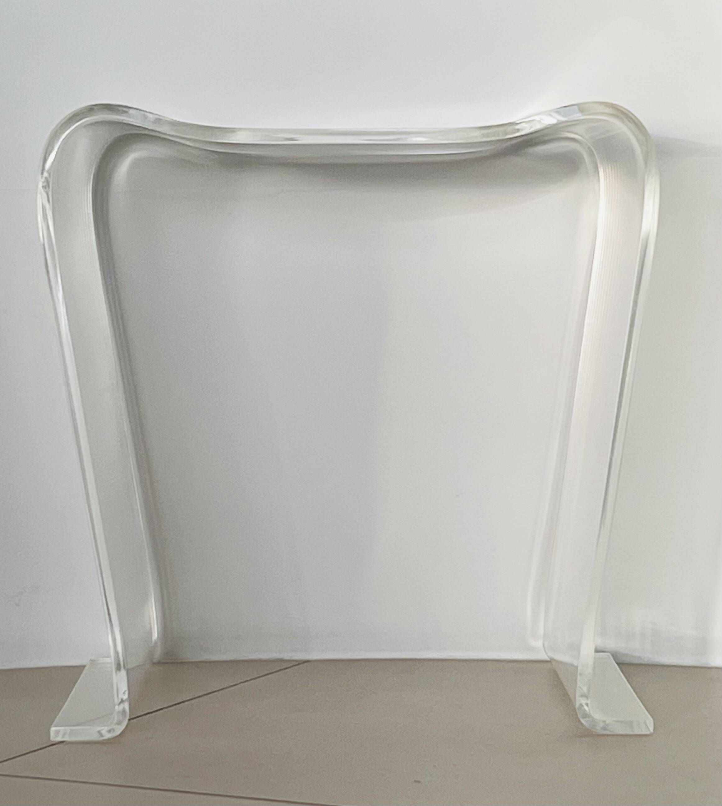 Stool made of transparent plexiglass, France, 1970s