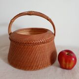 Woven bamboo basket and ceramic. Philippines.