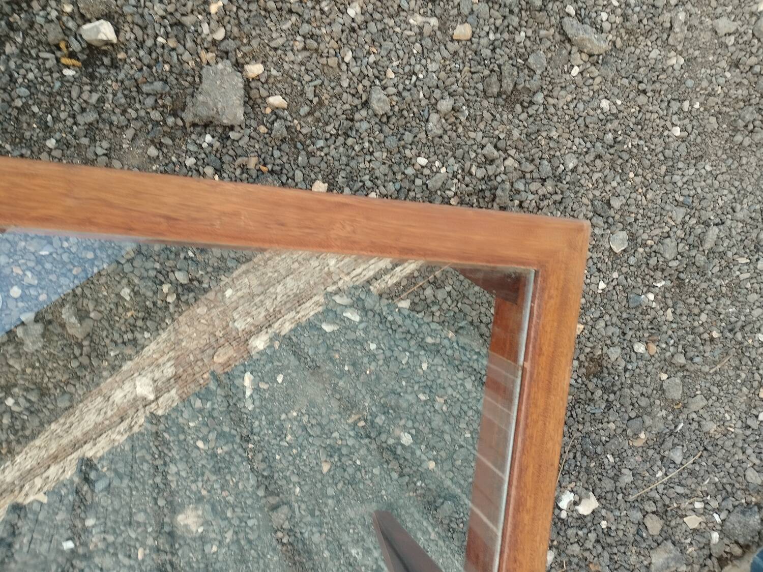 Vintage Scandinavian-style wooden coffee table.