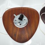 Reggiani, pair of vintage sconces opaline blanche palissandre, 1950, italy