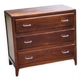 Vintage chest of drawers from the 50s 3 drawers feet compass poplar