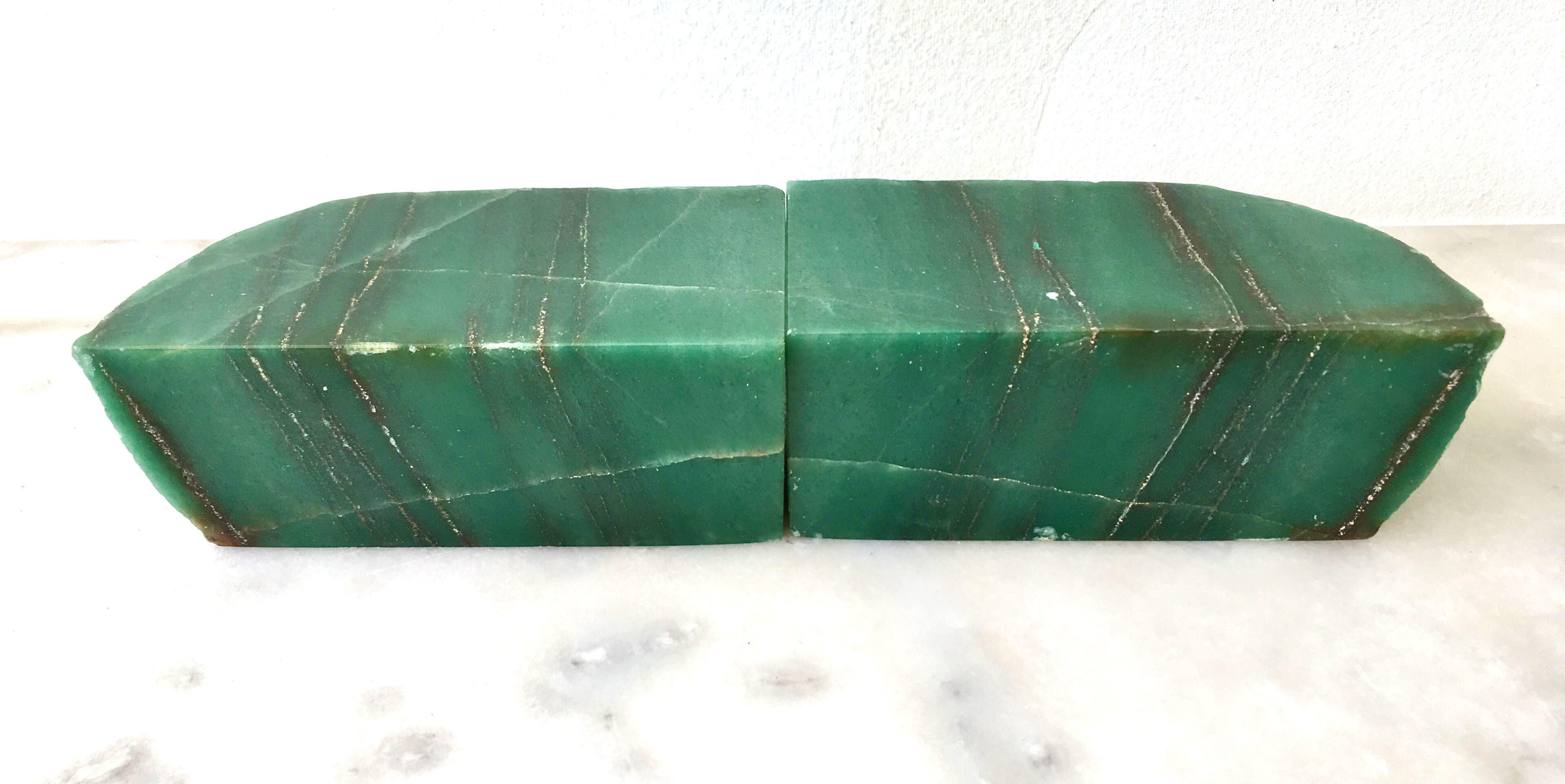 Serre-livres en malachite