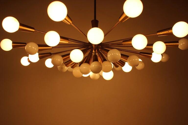 Rare Mid Century Chandelier Sputnik, Atomic, 1960s