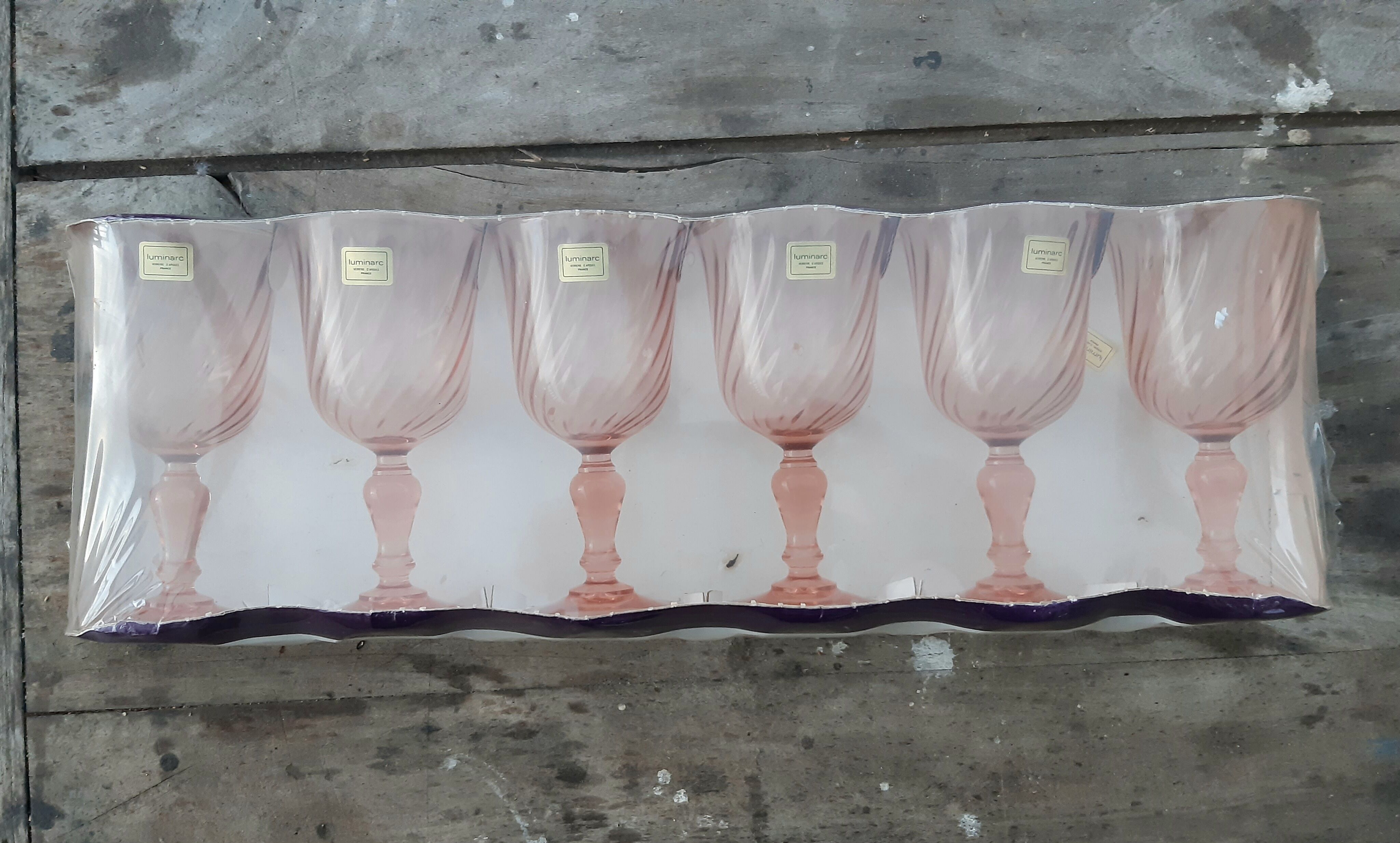 6 Luminarc Rosaline glasses