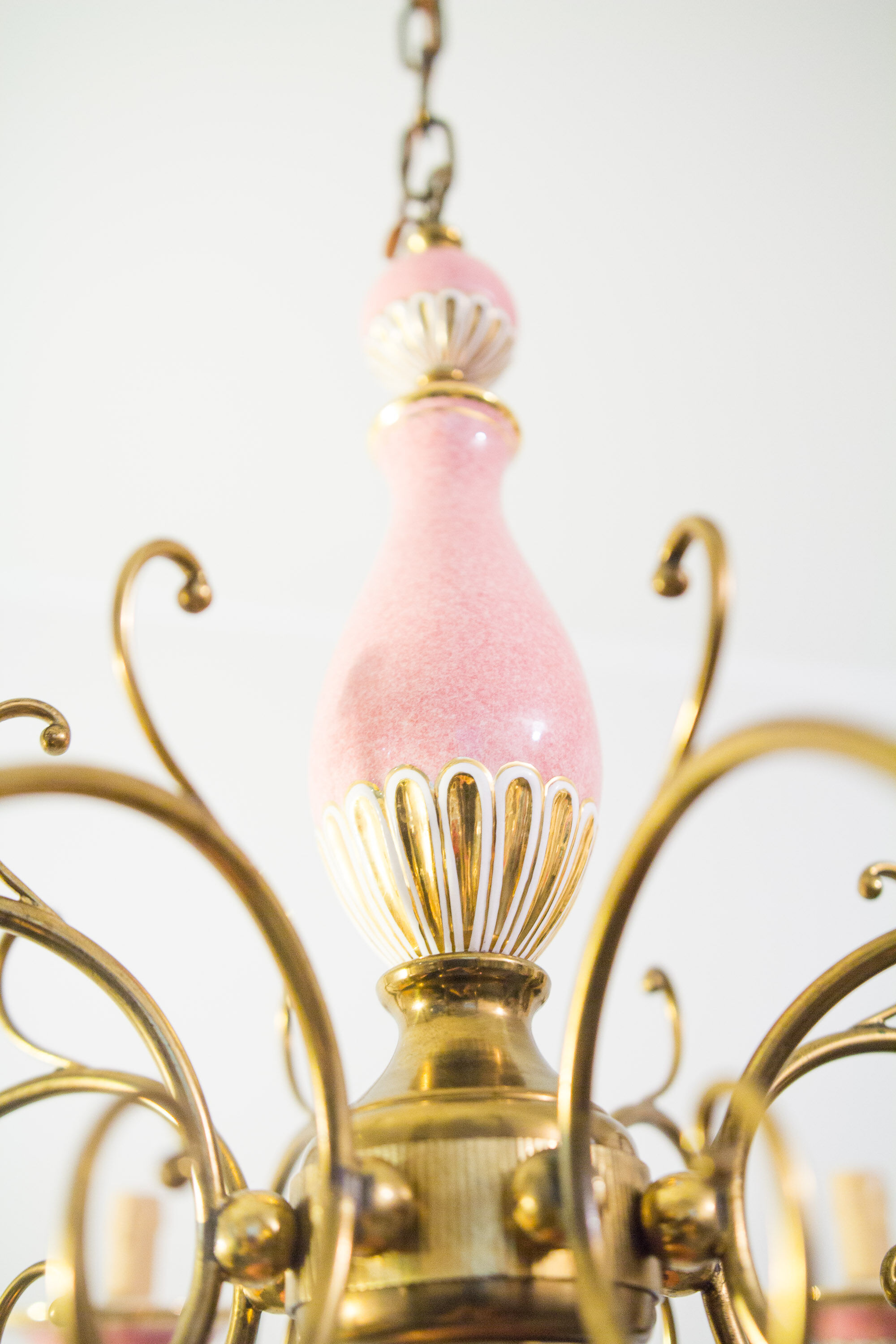 Flemish Ceramic Floral Chandelier