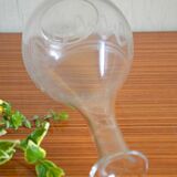 Curved carafe engraved glass