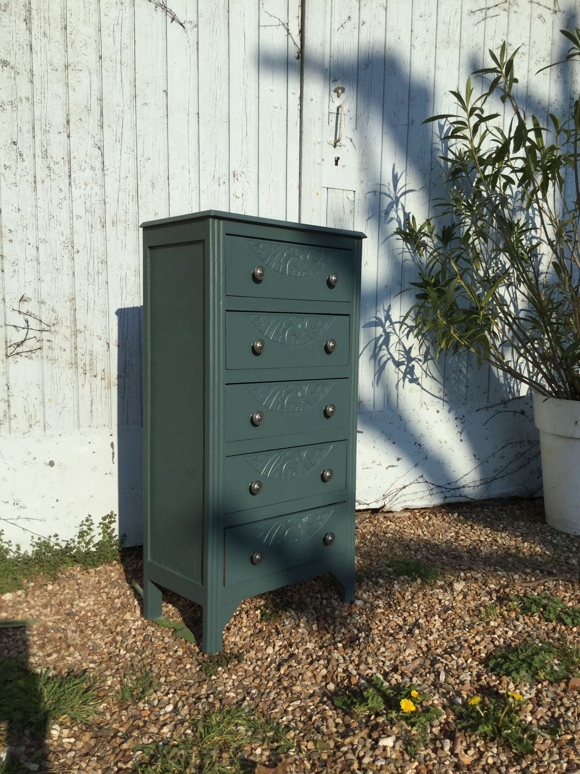 Art Deco blue dresser