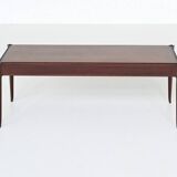 Vittorio Dassi style Italian coffee table in mahogany, Italy, 1960