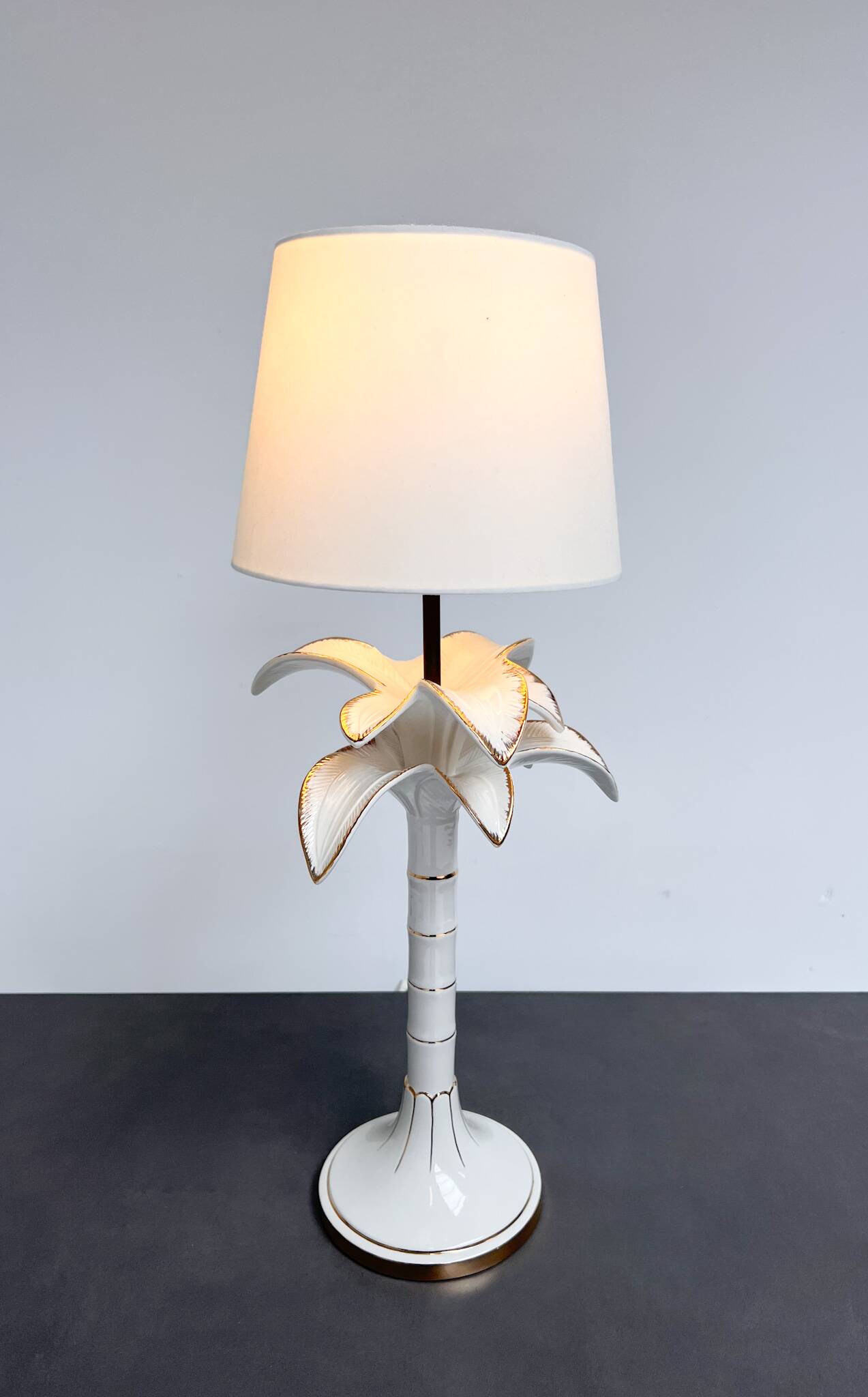 Palm tree lamp attributed to Tommaso Barbi, 1970s