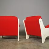 Red armchairs from the 70s