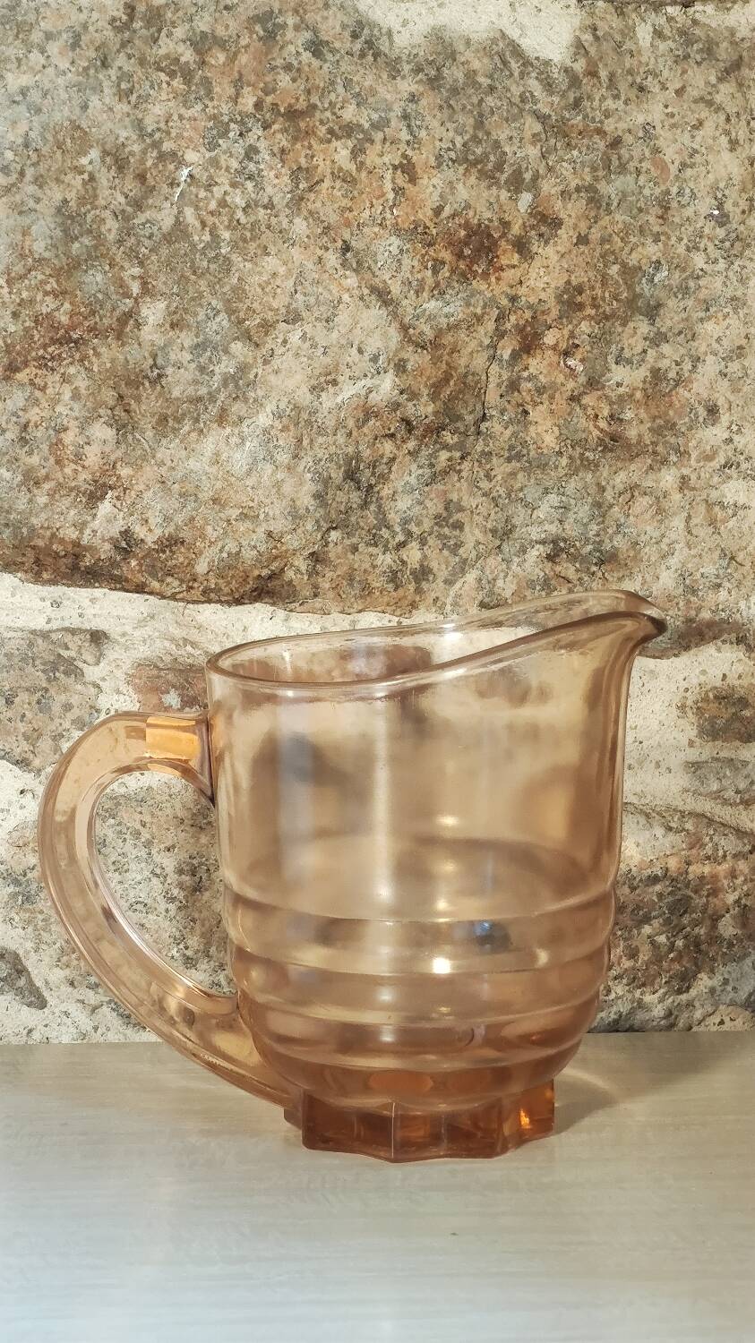 Pink glass jug