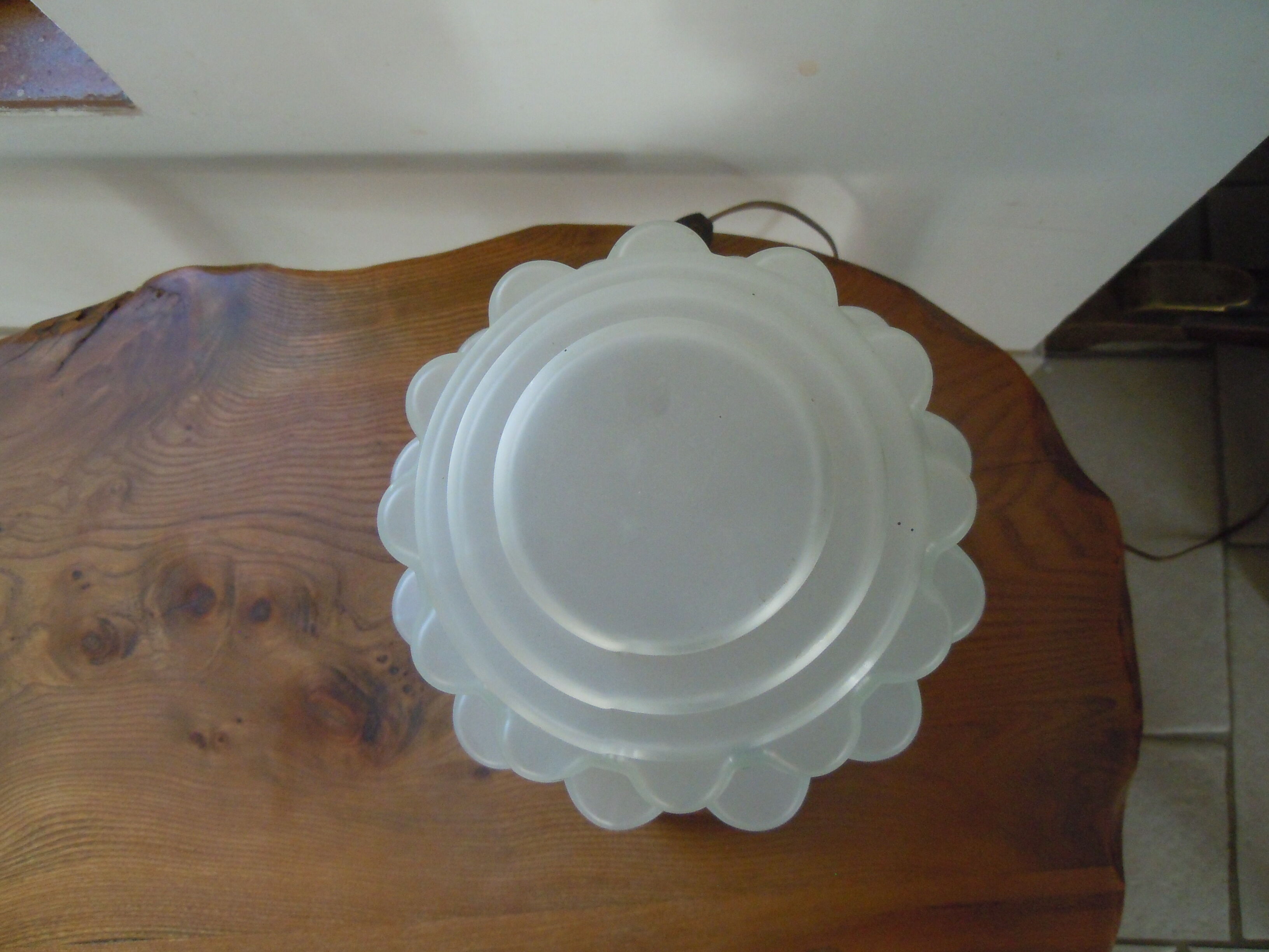 30 year old art deco glass lamp