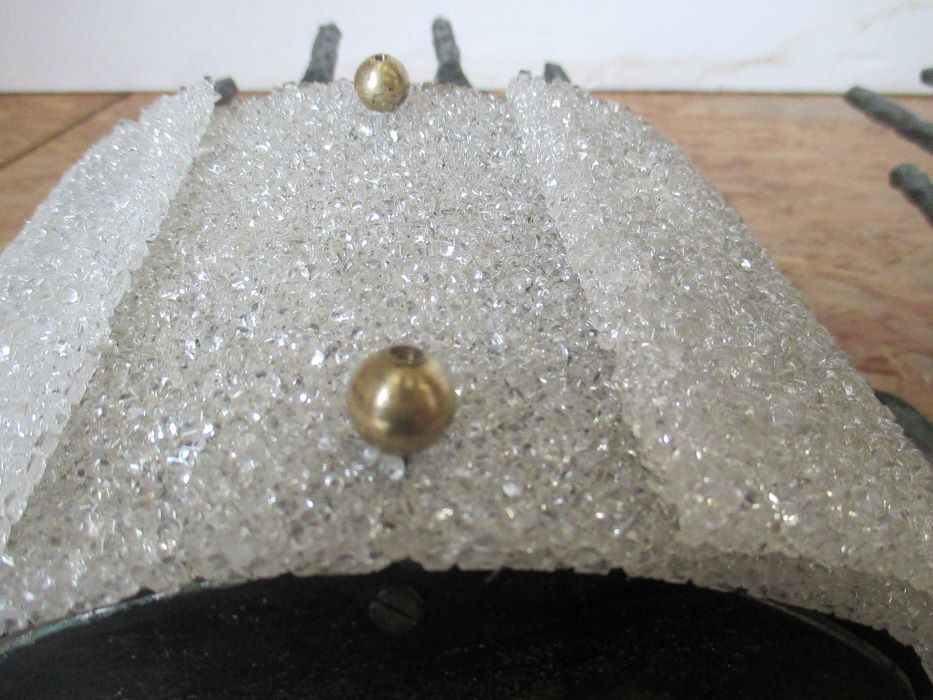 Pair of brutalist sconces, wrought iron by T. Ahlstrom