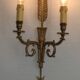 Vintage French Empire Arrow & Quiver Eagle Head Bronze Double Wall Sconces