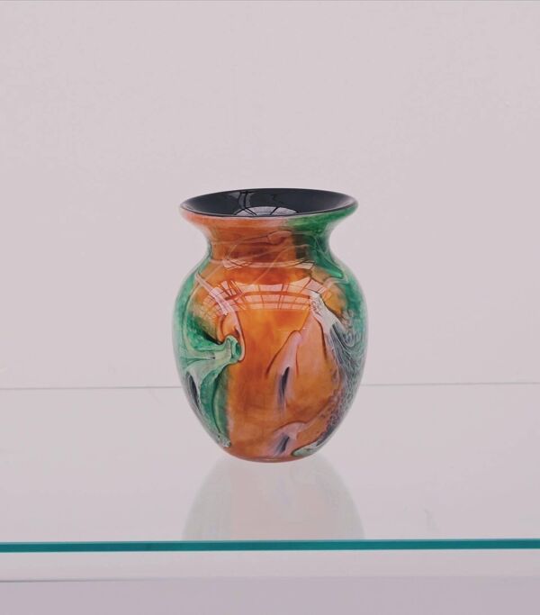 Vase « silice création »de jean michel operto en verre soufflé