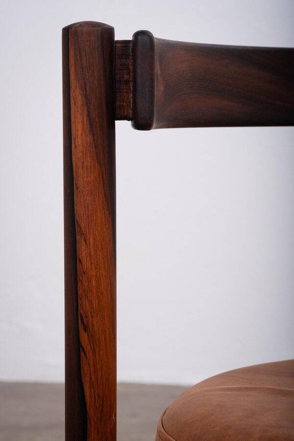 Dining Chairs in Rosewood attributed to Hugo Frandsen for Børge M.S, Denmark, 1964, Set of 4