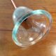 Duo de suspensions avec abat-jours en verre transparent vintage