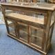 Vitrine comptoir en bois exotique