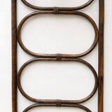 Set of two vintage coat racks in bamboo and rattan