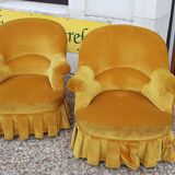 Pair of toad armchairs