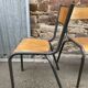set of 4 industrial school chairs vintage school communities French School chairs Mullca