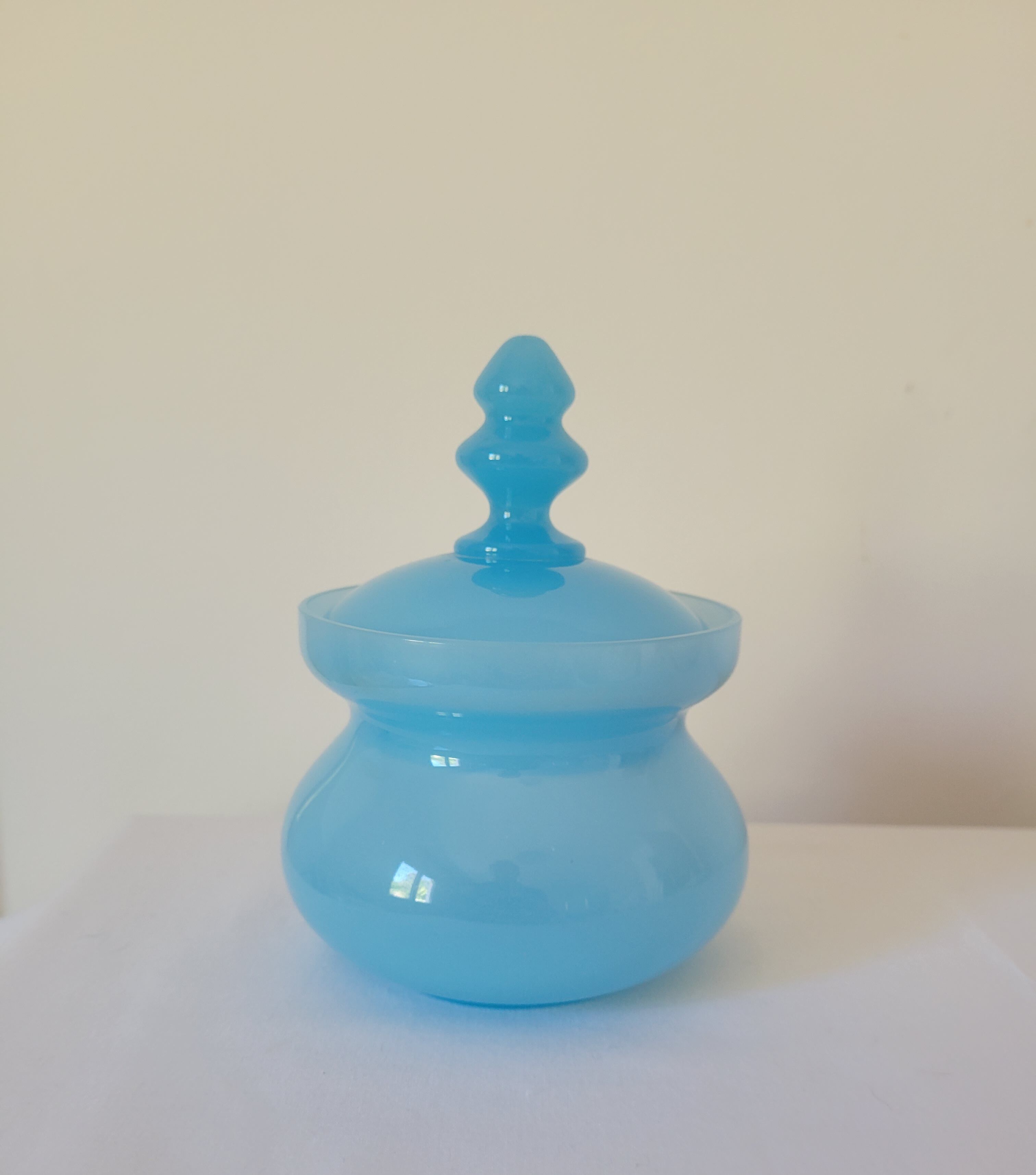 Blue opaline pot