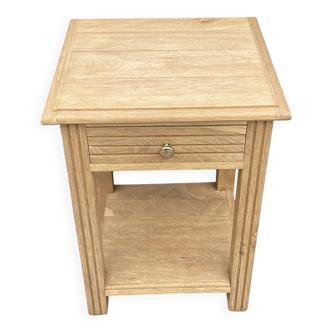 Restored oak bedside table