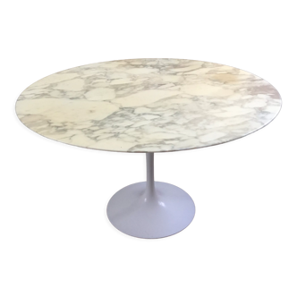 Saarinen table 120cm Knoll edition in circa 1970 marble