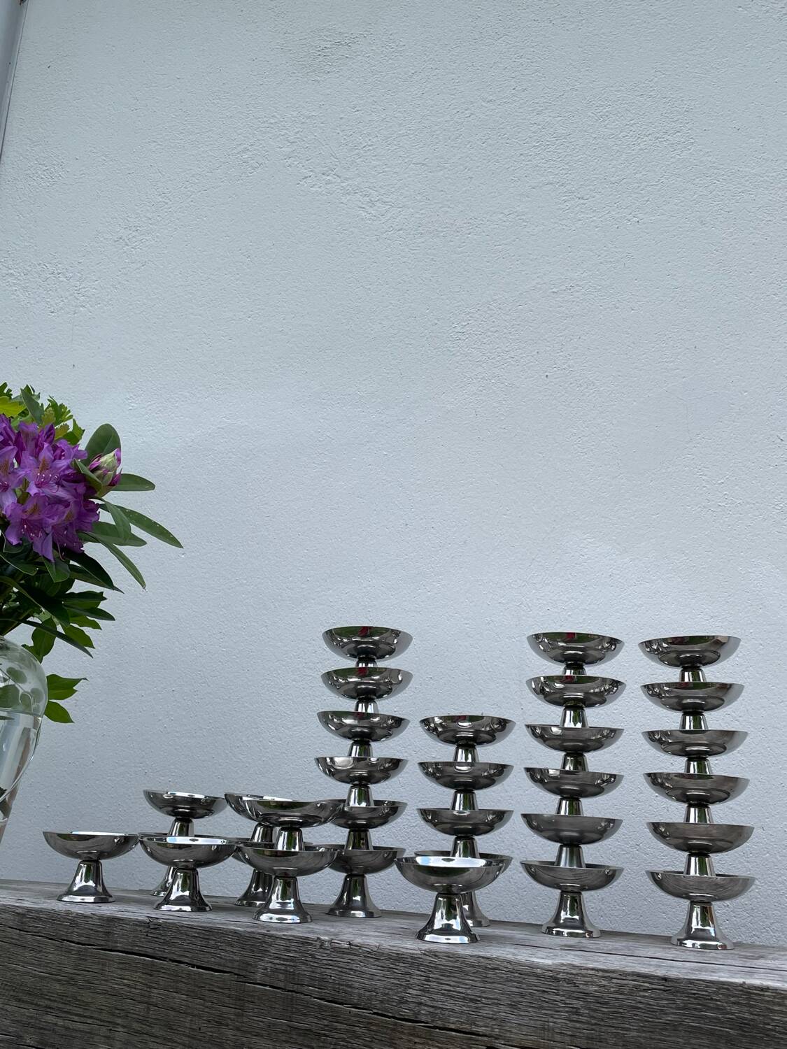 30 stainless steel cups 1970 Guy Degrenne