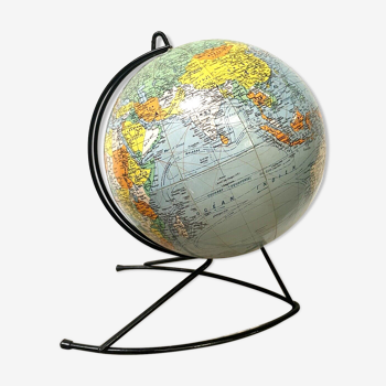 Globe terrestre mappemonde girard & barrere années 60