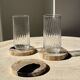 Set of 3 fossilized wood coasters (clear)