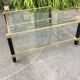 Pierre Vandel two-tier coffee table in lacquered metal and glass