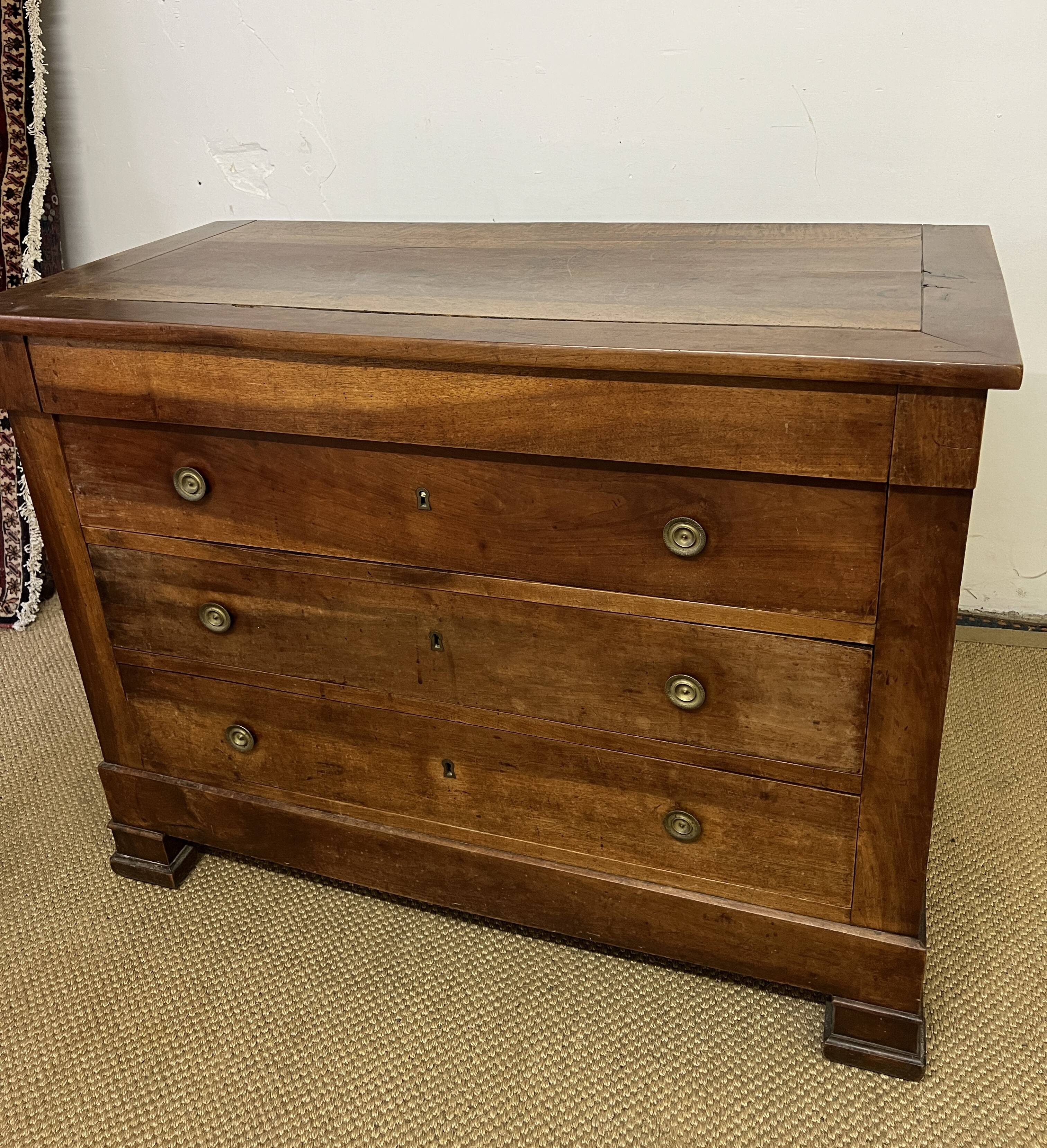 Commode en bois Louis Philippe du 19è siècle
