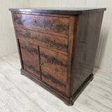 Commode ancienne en acajou flammé de style louis philippe