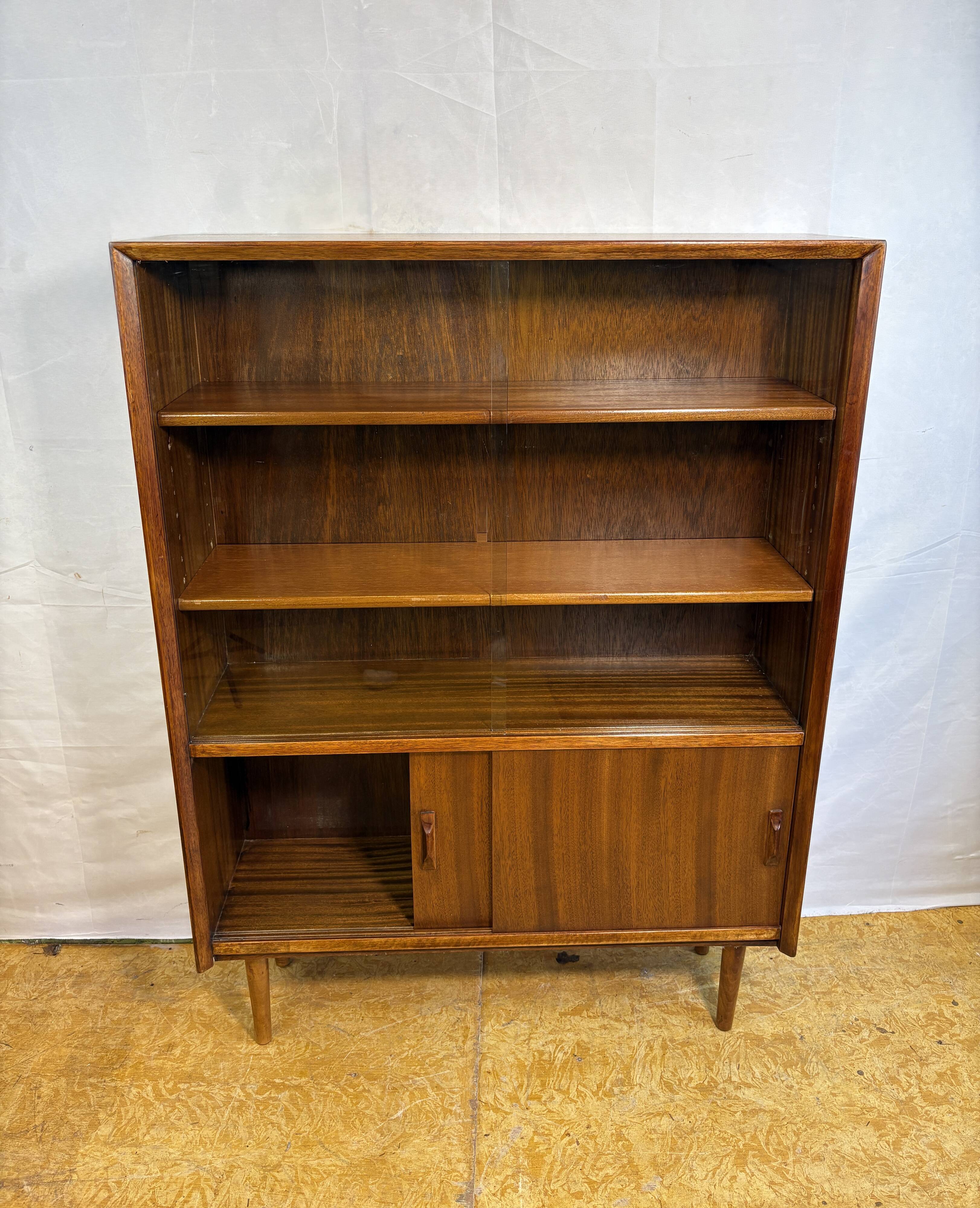 Mid Century Retro Teak Bookcase / Display Cabinet by Herbert E. Gibbs 1960